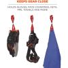 imageErgodyne Squids 3420 Swiveling Glove Clip Holder with Dual ClipsRed  100Pack