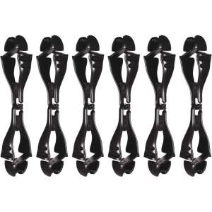 imageErgodyne Squids 3400 Glove Clip Holder with Dual Clips Black 1 Count Pack of 1Black  6pack