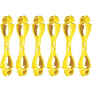 imageErgodyne Squids 3400 Glove Clip Holder with Dual Clips Black 1 Count Pack of 1Yellow