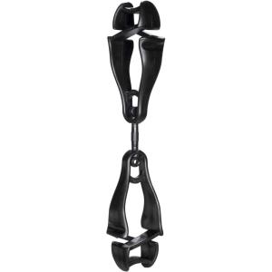 imageErgodyne Squids 3420 Swiveling Glove Clip Holder with Dual ClipsBlack  100Pack