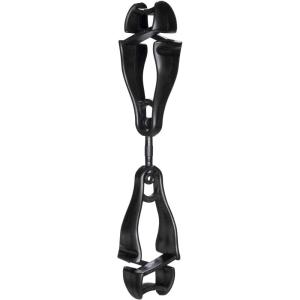 imageErgodyne Squids 3420 Swiveling Glove Clip Holder with Dual ClipsBlack  Single