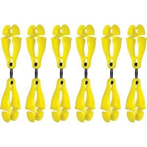 imageErgodyne Squids 3420 Swiveling Glove Clip Holder with Dual ClipsLime  6Pack