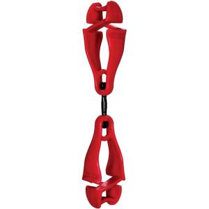 imageErgodyne Squids 3420 Swiveling Glove Clip Holder with Dual ClipsRed  Single