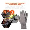 imageErgodyne ProFlex 7024 Cut Resistant Work Gloves ANSI A2 PU Coated Palms for Flexible No Slip Grip Abrasion Resistant 13g Touchscreen Capable 12PackGray