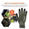 imageErgodyne ProFlex 7042 Cut Resistant Work Gloves ANSI A4 Contact Heat Resistant Sandy Nitrile Coated Palms 18g AramidSmall 12Pack