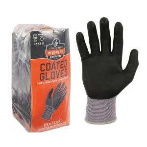 imageErgodyne ProFlex 7000 Nitrile Coated Work Gloves Foam Nitrile Palms for Flexible No Slip Grip 15g 12PackXSmall