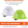 imageErgodyne Skullerz 8968 Lightweight Full Brim Hard Hat with Adjustable Venting  Type 1 Class CLime