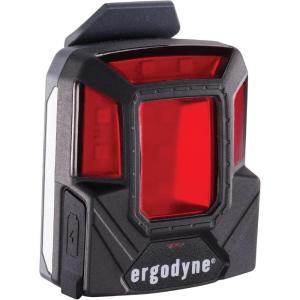 imageErgodyne Skullerz 8993 Hard Hat Safety Light Magnetic Attachment for Portable Red Beacon Light Rechargeable Compatible with Skullerz Hardhats Safety Helmets Black
