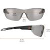 imageErgodyne Skullerz VALI Frameless Safety Glasses Lightweight IndoorOutdoor LensInOutdoor Lens