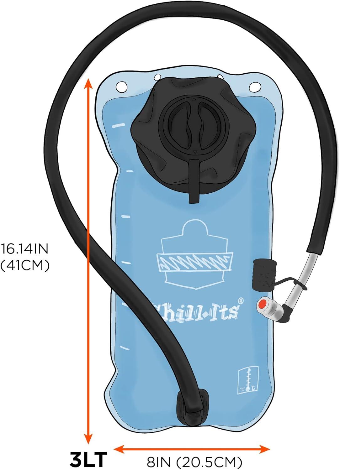 imageErgodyne Chill Its 5051B Hydration Bladder 3 Liters BPA Free Dual Cap Large Opening for Ice and Cleaning