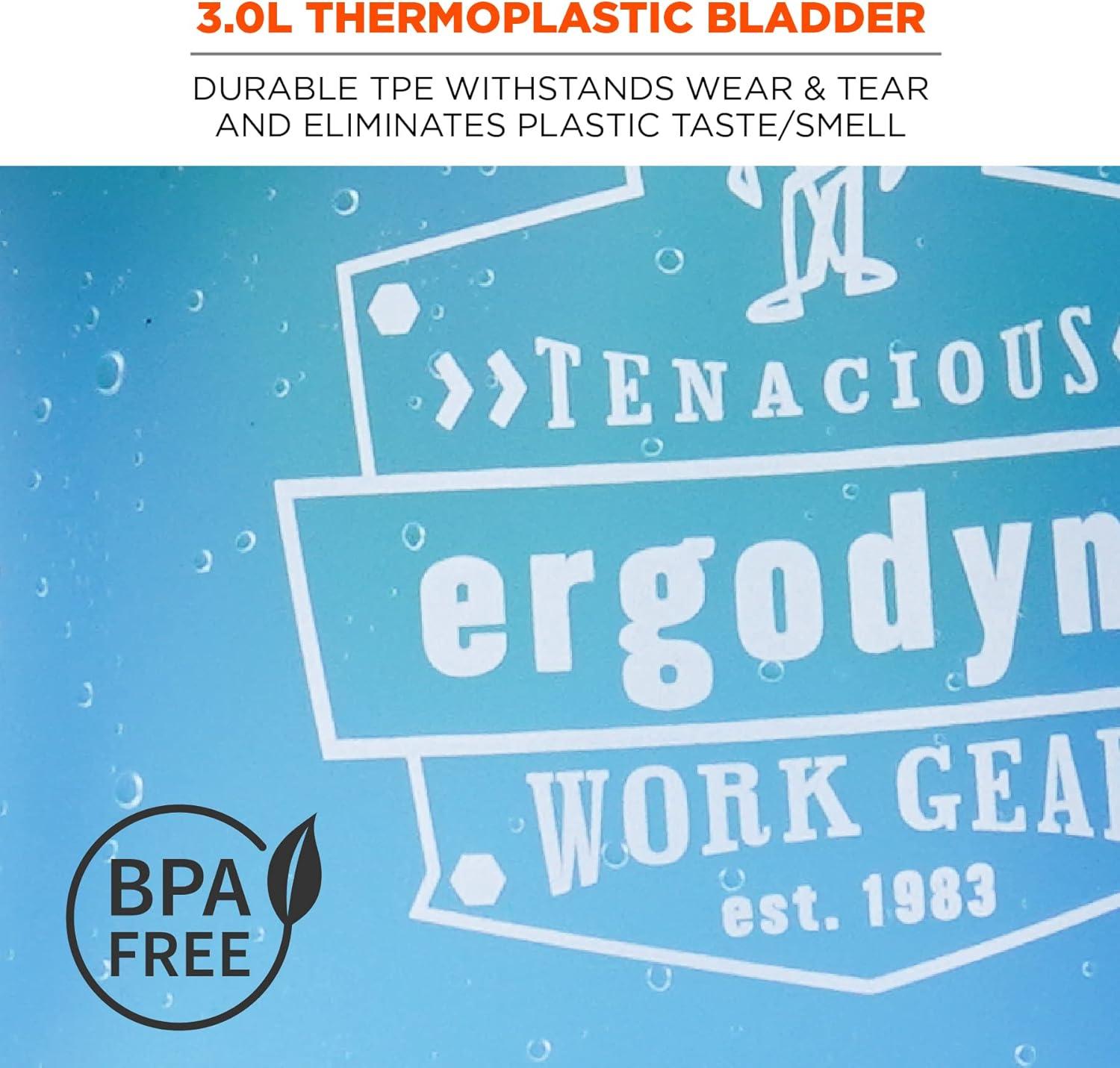 imageErgodyne Chill Its 5051B Hydration Bladder 3 Liters BPA Free Dual Cap Large Opening for Ice and Cleaning