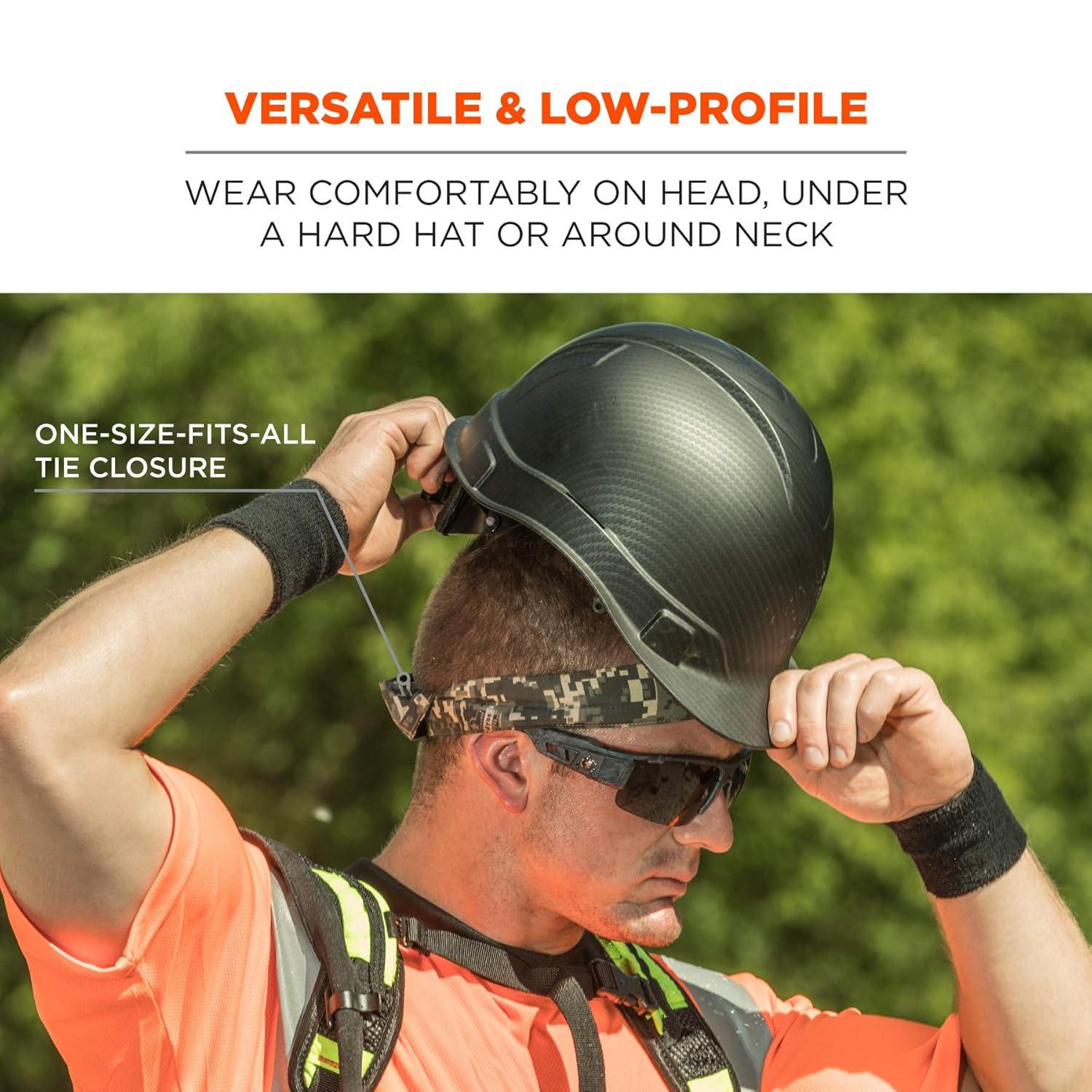 imageErgodyne Chill Its 6700CT Cooling Bandana Lined with Evaporative PVA Material for Fast Cooling Relief Tie for Adjustable Fit SkullsCamo 2Pack