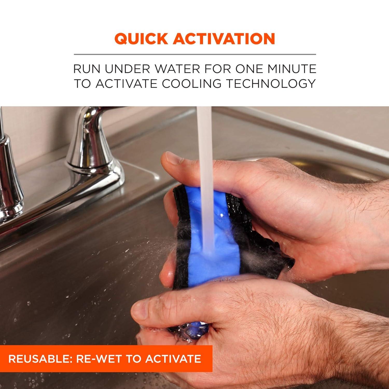 imageErgodyne Chill Its 6700CT Cooling Bandana Lined with Evaporative PVA Material for Fast Cooling Relief Tie for Adjustable Fit SkullsSkulls 2Pack