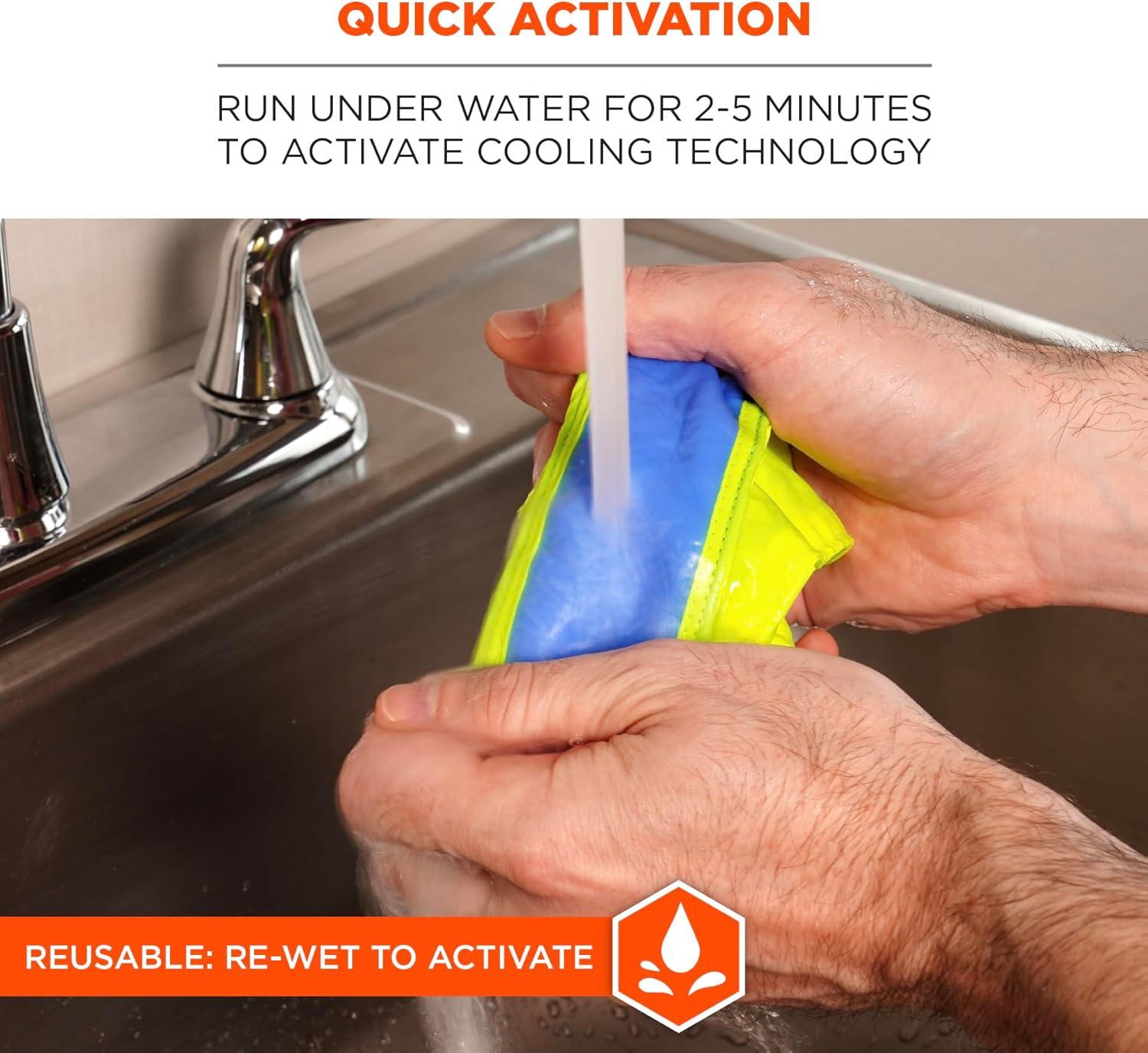 imageErgodyne Chill Its 6705CT Cooling Bandana Lined with Evaporative PVA Material for Fast Cooling Relief 3PackLime