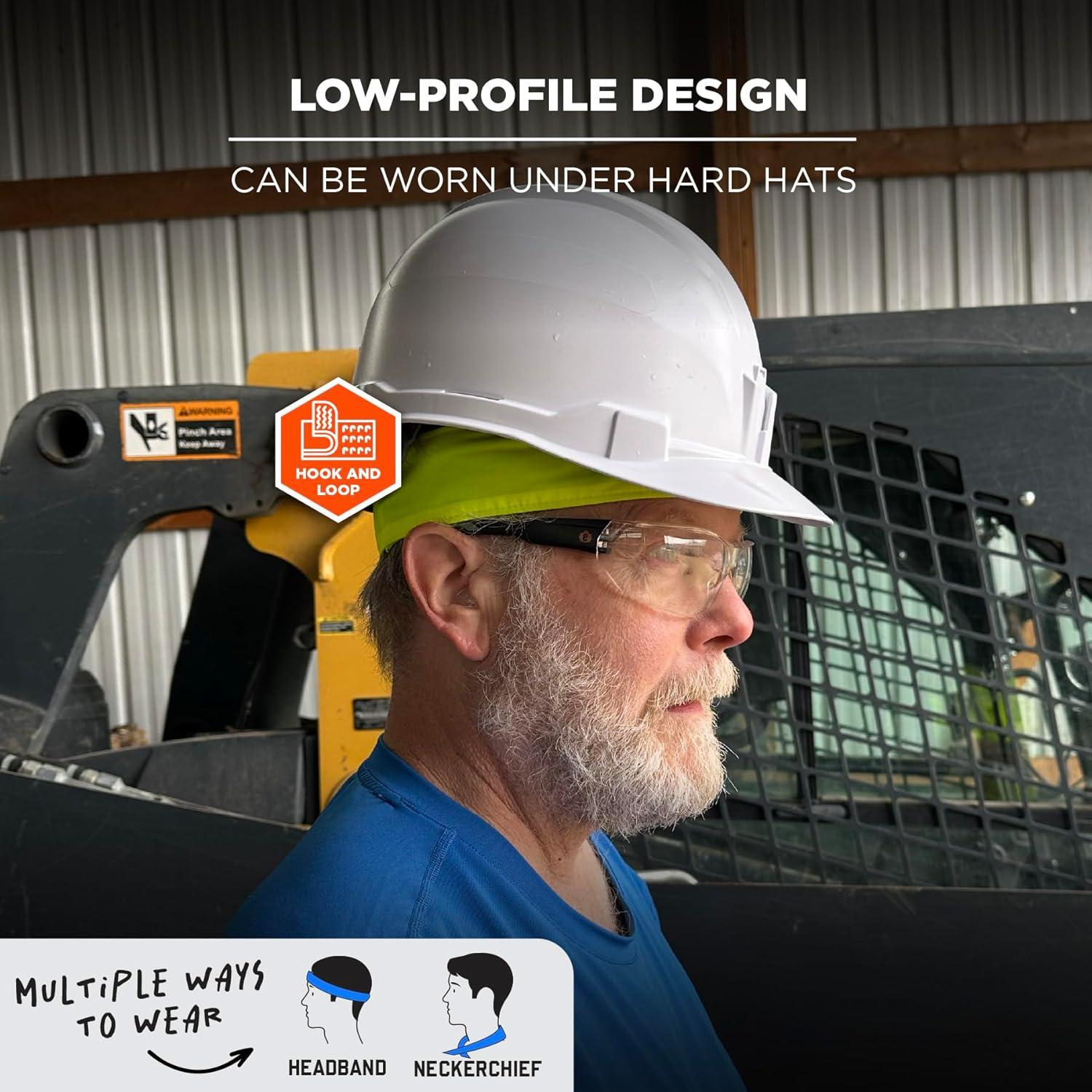 imageErgodyne Chill Its 6705CT Cooling Bandana Lined with Evaporative PVA Material for Fast Cooling Relief 3PackLime