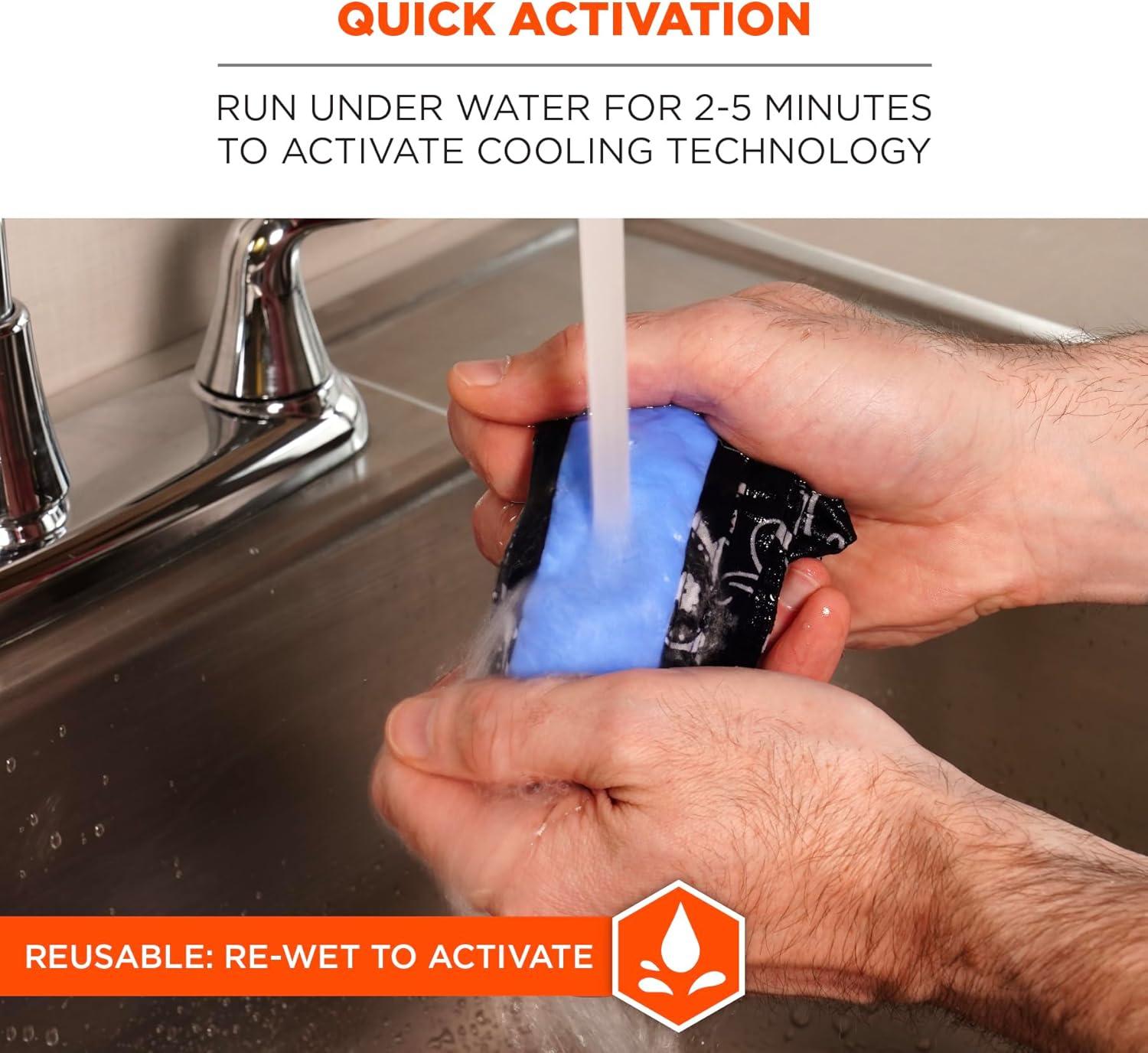 imageErgodyne Chill Its 6705CT Cooling Bandana Lined with Evaporative PVA Material for Fast Cooling Relief 3PackNavy Western