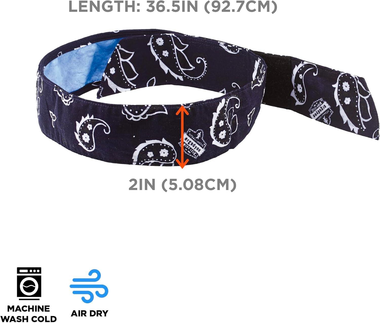 imageErgodyne Chill Its 6705CT Cooling Bandana Lined with Evaporative PVA Material for Fast Cooling Relief 3PackNavy Western