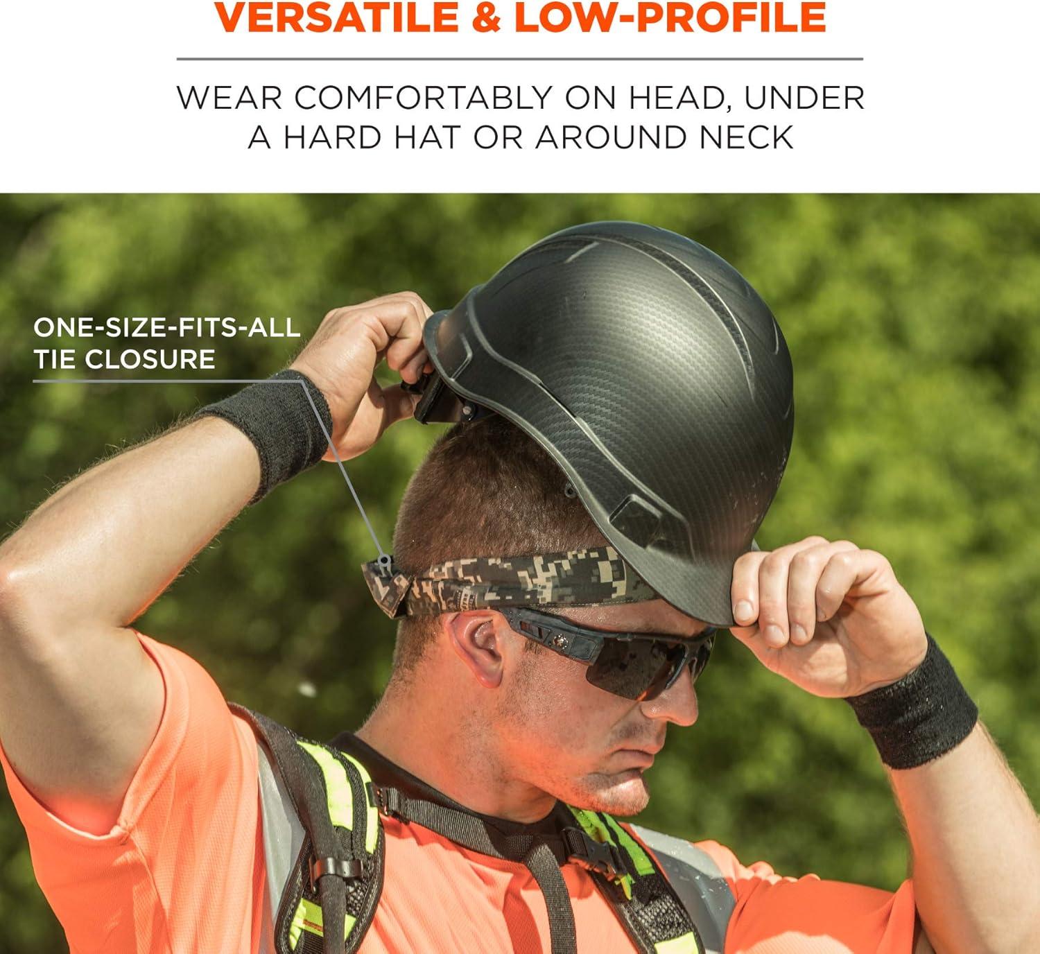 imageErgodyne Chill Its Cooling Bandana Lined with Evaporative PVA Material for Fast Cooling Relief Tie for Adjustable Fit Navy Western 2Pack