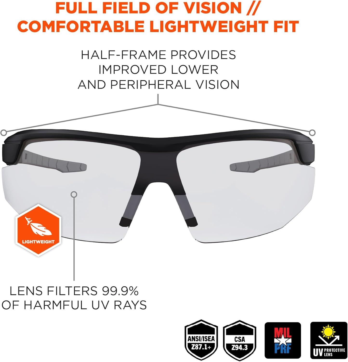 imageErgodyne Skullerz SKOLL Safety GlassesBlack Frame Clear LensClear Lens