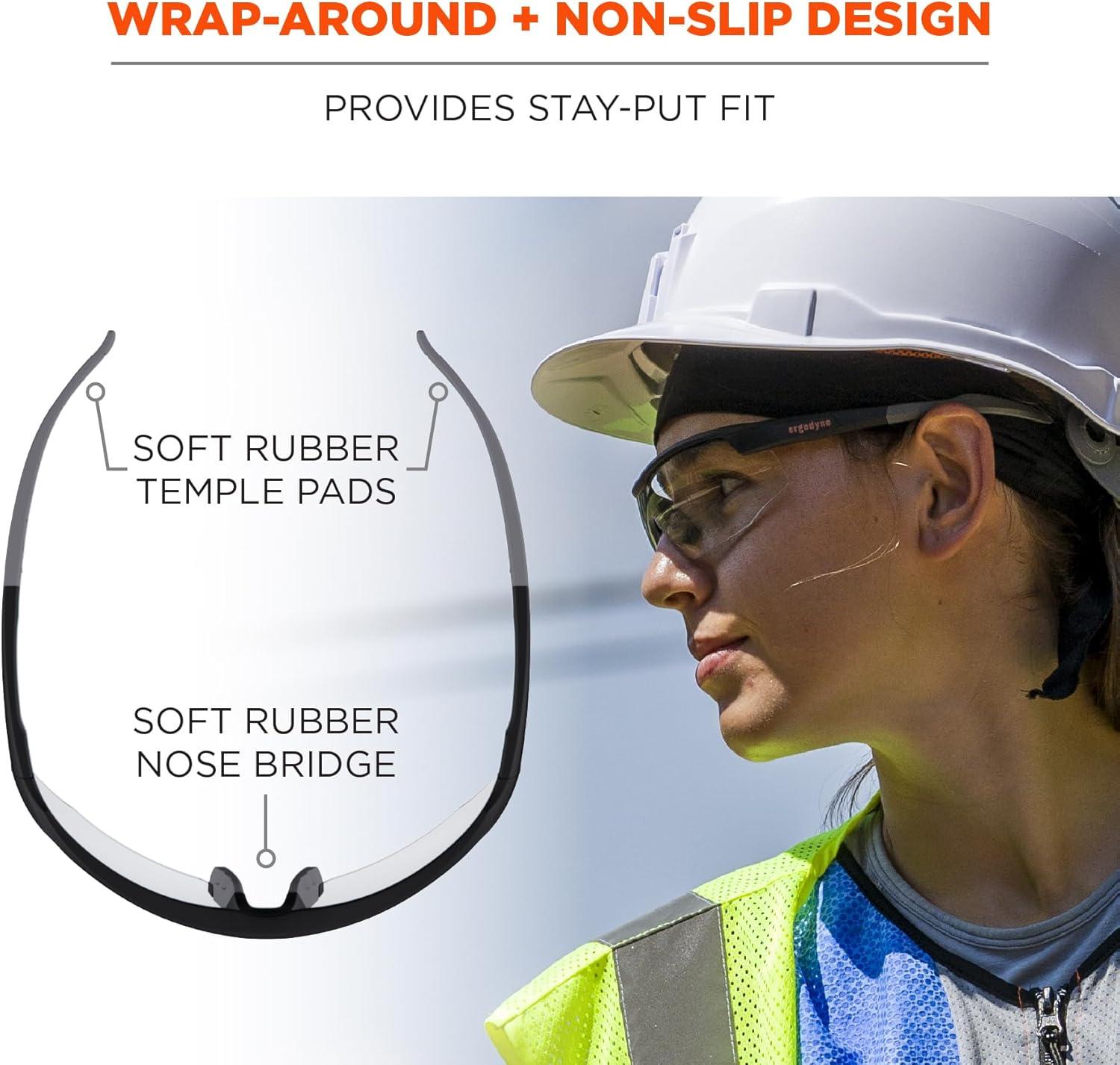 imageErgodyne Skullerz SKOLL Safety GlassesBlack Frame Clear LensClear Lens