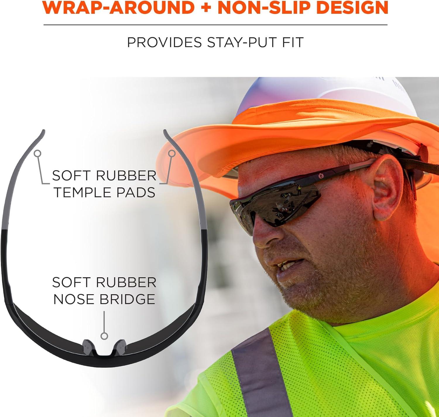 imageErgodyne Skullerz SKOLL Safety GlassesBlack Frame Clear LensSmoke Lens