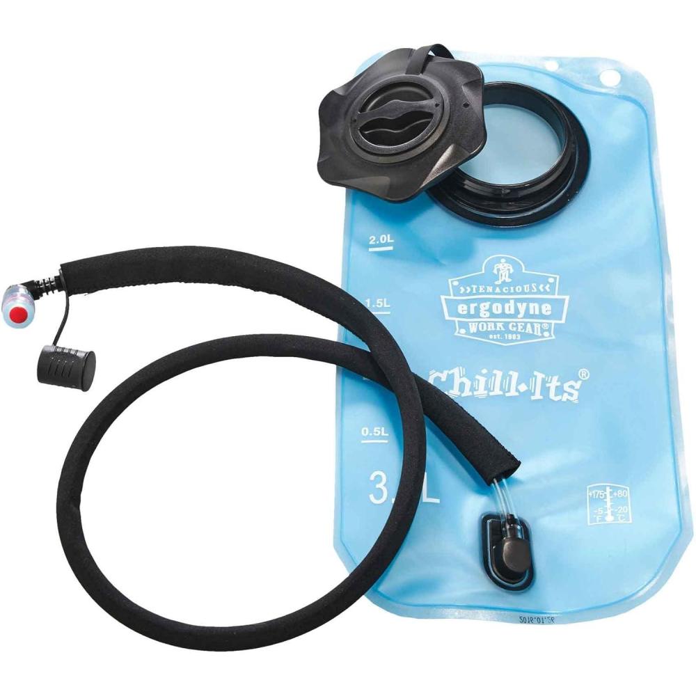imageErgodyne Chill Its 5051B Hydration Bladder 3 Liters BPA Free Dual Cap Large Opening for Ice and Cleaning