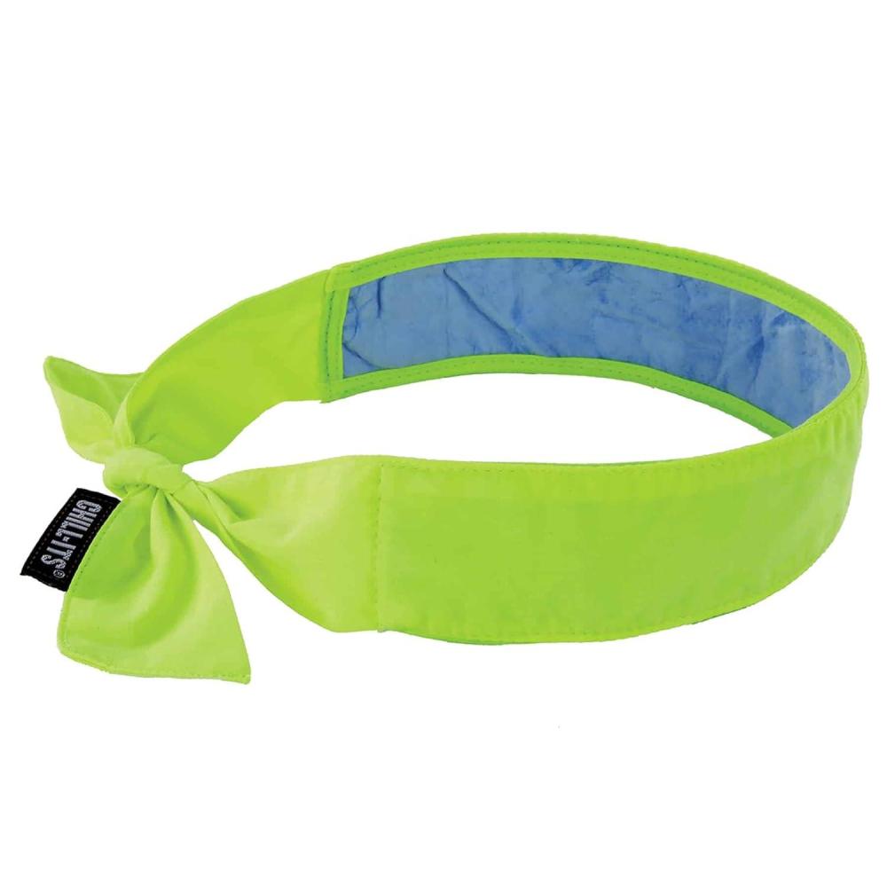 imageErgodyne Chill Its 6700CT Cooling Bandana Lined with Evaporative PVA Material for Fast Cooling Relief Tie for Adjustable Fit SkullsLime