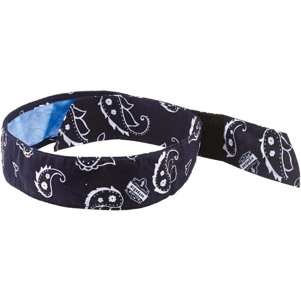 imageErgodyne Chill Its 6705CT Cooling Bandana Lined with Evaporative PVA Material for Fast Cooling Relief Quick and Secure FitNavy Western