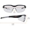 imageErgodyne Skullerz Dellenger Anti Scratch Safety Glasses with Adjustable Temples Anti Fog z87Clear Lens