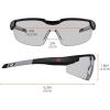 imageErgodyne Skullerz Dellenger Anti Scratch Safety Glasses with Adjustable Temples Anti Fog z87Smoke Lens