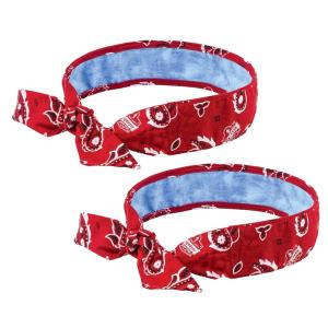 imageErgodyne Chill Its 6700CT Cooling Bandana Lined with Evaporative PVA Material for Fast Cooling Relief Tie for Adjustable Fit SkullsRed Western