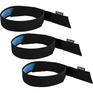 imageErgodyne Chill Its 6705CT Cooling Bandana Lined with Evaporative PVA Material for Fast Cooling Relief 3PackBlack