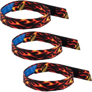 imageErgodyne Chill Its 6705CT Cooling Bandana Lined with Evaporative PVA Material for Fast Cooling Relief 3PackFlames