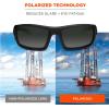 imageErgodyne ODIN Polarized Safety Glasses Matte Black Smoke Lens  Foam Gasket Insert  Elastic Eyewear Strap