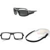 imageErgodyne ODIN Polarized Safety Glasses Matte Black Smoke Lens  Foam Gasket Insert  Elastic Eyewear Strap