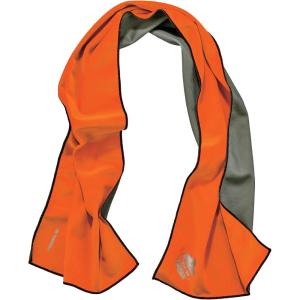 imageErgodyne Chill Its 6602MF Cooling Towel Soft Microfiber Material UPF 50Blue41quot x 984quotOrange