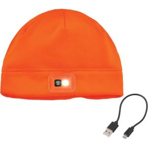 imageErgodyne NFerno 6801 Winter Skull Cap with Rechargeable LED LightOrange