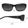 imageErgodyne Skullerz Thor Safety Sunglasses  Black Frame Blue Mirror LensSmoke Lens  Black Frame