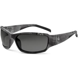 imageErgodyne Skullerz Thor Safety Sunglasses  Black Frame Blue Mirror LensSmoke Lens  Kryptek Typhon Frame