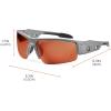 imageErgodyne Skullerz Dagr Polarized Safety Sunglasses Matte Gray Frame Copper Lens
