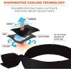 imageErgodyne Chill Its 6700 Cooling Bandana Evaporative Polymer Crystals For Cooling Relief Tie For Adjustable Fit 6Pack BlueBlack