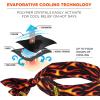 imageErgodyne Chill Its 6700 Cooling Bandana Evaporative Polymer Crystals For Cooling Relief Tie For Adjustable Fit 6Pack BlueFlames
