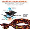 imageErgodyne Chill Its 6700 Cooling Bandana Evaporative Polymer Crystals For Cooling Relief Tie For Adjustable Fit 6Pack BlueFlames