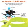 imageErgodyne Chill Its 6700 Cooling Bandana Evaporative Polymer Crystals For Cooling Relief Tie For Adjustable Fit 6Pack BlueLime