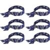 imageErgodyne Chill Its 6700 Cooling Bandana Evaporative Polymer Crystals For Cooling Relief Tie For Adjustable Fit 6Pack BlueNavy Western