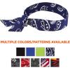 imageErgodyne Chill Its 6700 Cooling Bandana Evaporative Polymer Crystals For Cooling Relief Tie For Adjustable Fit 6Pack BlueNavy Western