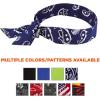 imageErgodyne Chill Its 6700 Cooling Bandana Evaporative Polymer Crystals For Cooling Relief Tie For Adjustable Fit 6Pack BlueNavy Western