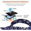 imageErgodyne Chill Its 6700 Cooling Bandana Evaporative Polymer Crystals For Cooling Relief Tie For Adjustable Fit 6Pack BlueNavy Western