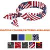 imageErgodyne Chill Its 6700 Cooling Bandana Evaporative Polymer Crystals For Cooling Relief Tie For Adjustable Fit 6Pack BlueRed  White  Blue