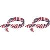 imageErgodyne Chill Its 6700 Cooling Bandana Evaporative Polymer Crystals For Cooling Relief Tie For Adjustable Fit 6Pack BlueRed  White  Blue
